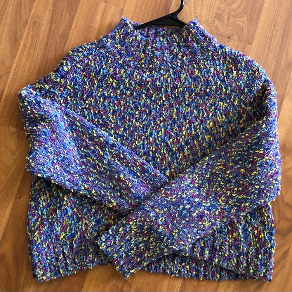 Purple Cropped Turtleneck